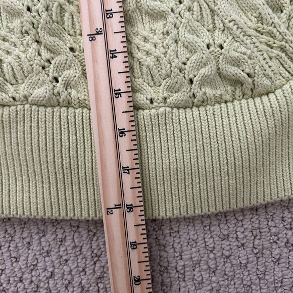 ASTR the label Women's Elowen Sweater SZL Puff Sleeve Soft Green Cottage - Picture 9 of 9